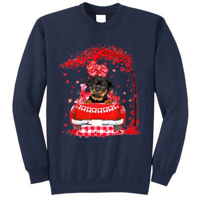 Cute Red Truck Rottweiler Valentines Day Costume Boy Girl Sweatshirt