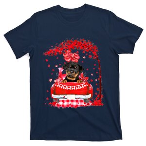 Cute Red Truck Rottweiler Valentines Day Costume Boy Girl T-Shirt