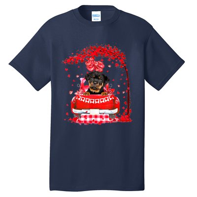 Cute Red Truck Rottweiler Valentines Day Costume Boy Girl Tall T-Shirt