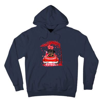 Cute Red Truck Rottweiler Valentines Day Costume Boy Girl Tall Hoodie