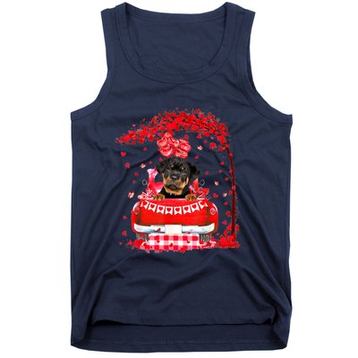 Cute Red Truck Rottweiler Valentines Day Costume Boy Girl Tank Top