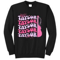 Cute Retro Taylor First Name Personalized Groovy Birthday Sweatshirt