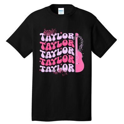 Cute Retro Taylor First Name Personalized Groovy Birthday Tall T-Shirt