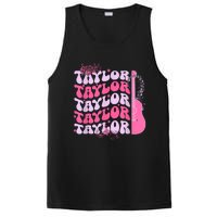 Cute Retro Taylor First Name Personalized Groovy Birthday PosiCharge Competitor Tank