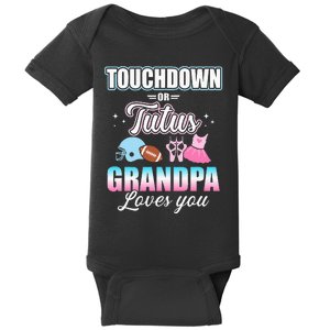 CGender Reveal Touchdowns Tutus Grandpa Matching Baby Party Baby Bodysuit