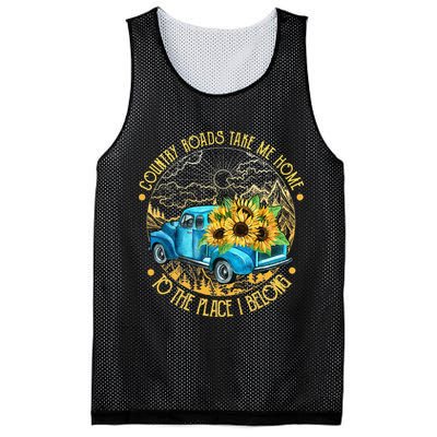 Country Roads Take Me Home To The Place I Belong Mesh Reversible Basketball Jersey Tank