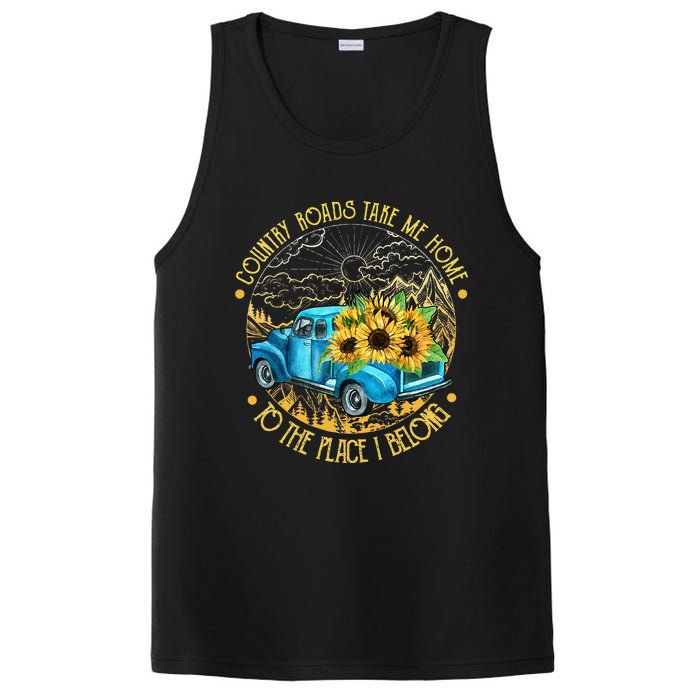 Country Roads Take Me Home To The Place I Belong PosiCharge Competitor Tank