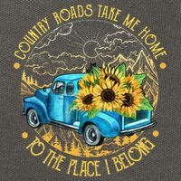 Country Roads Take Me Home To The Place I Belong Cotton Canvas Backpack