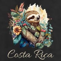 Costa Rica Tropical Sloth 7 Panel Mesh Trucker Snapback Hat