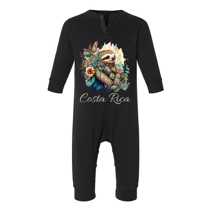 Costa Rica Tropical Sloth Infant Fleece One Piece