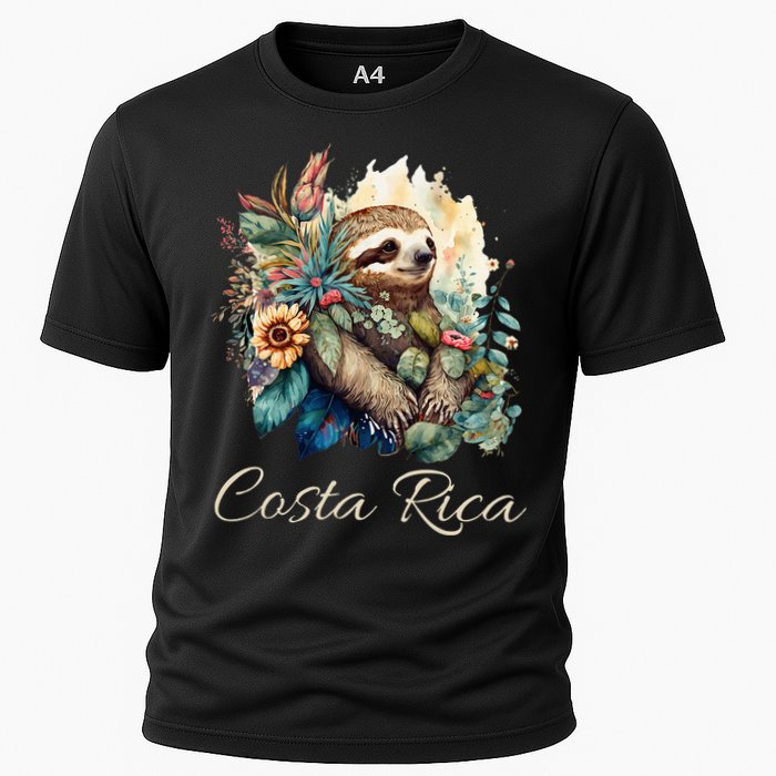 Costa Rica Tropical Sloth Cooling Performance Crew T-Shirt