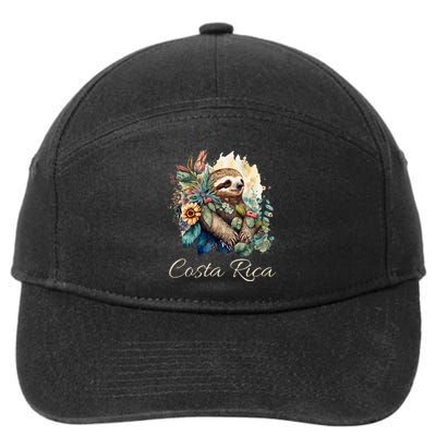 Costa Rica Tropical Sloth 7-Panel Snapback Hat