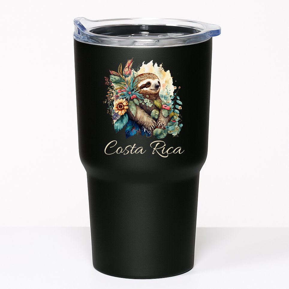 Costa Rica Tropical Sloth Tumbler