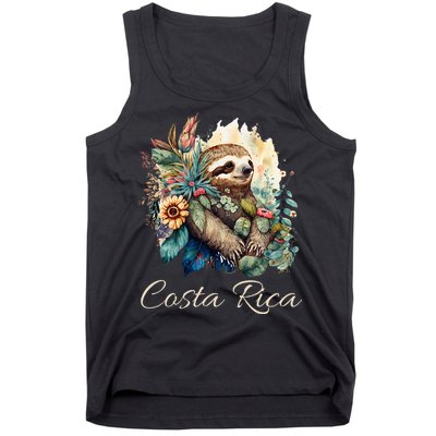Costa Rica Tropical Sloth Tank Top
