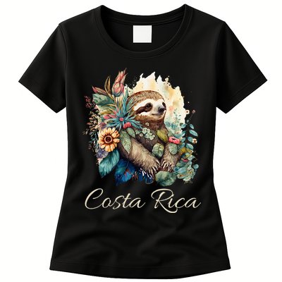 Costa Rica Tropical Sloth Womens T-Shirt