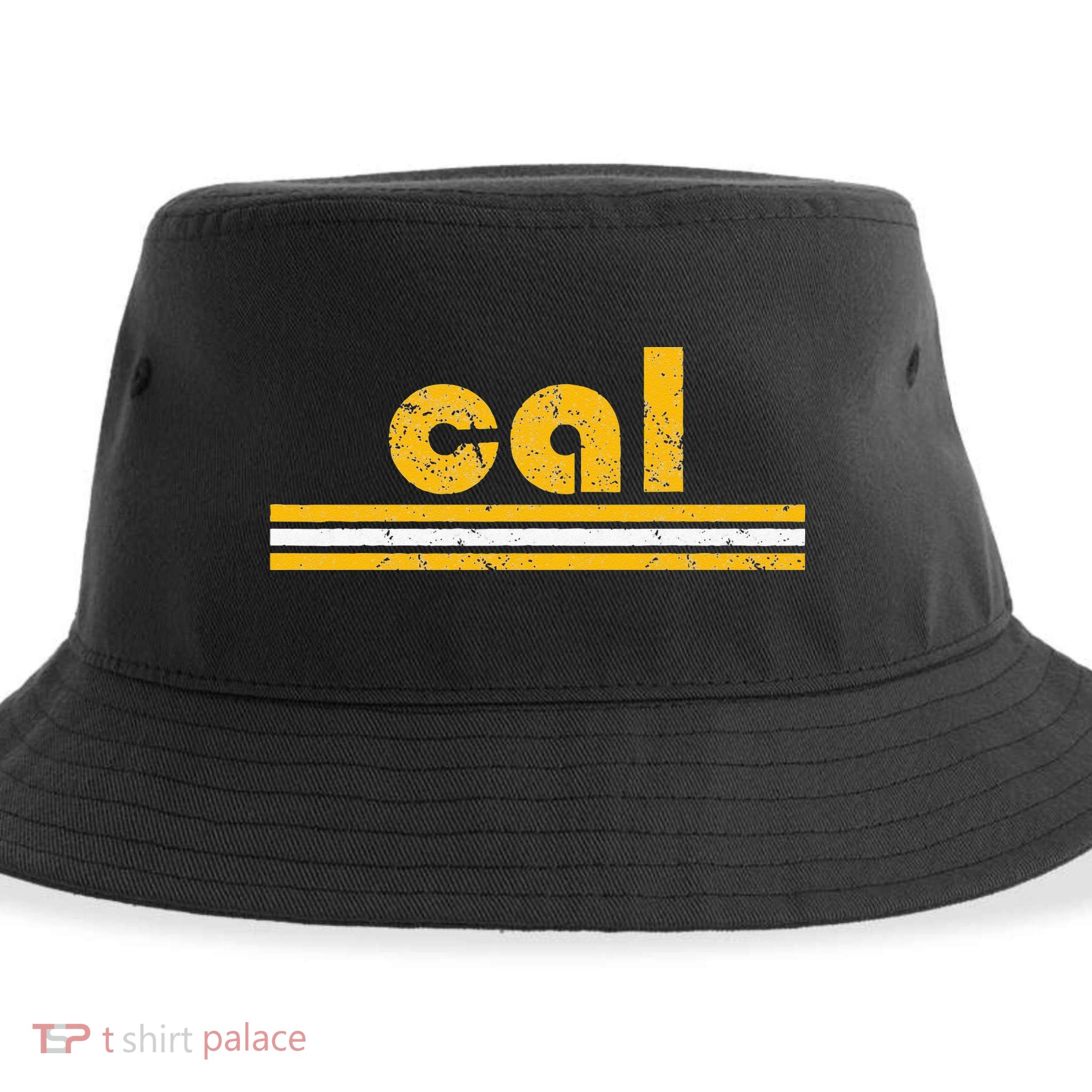 Cal Retro Three Stripe Vintage California Throwback Sustainable Bucket Hat