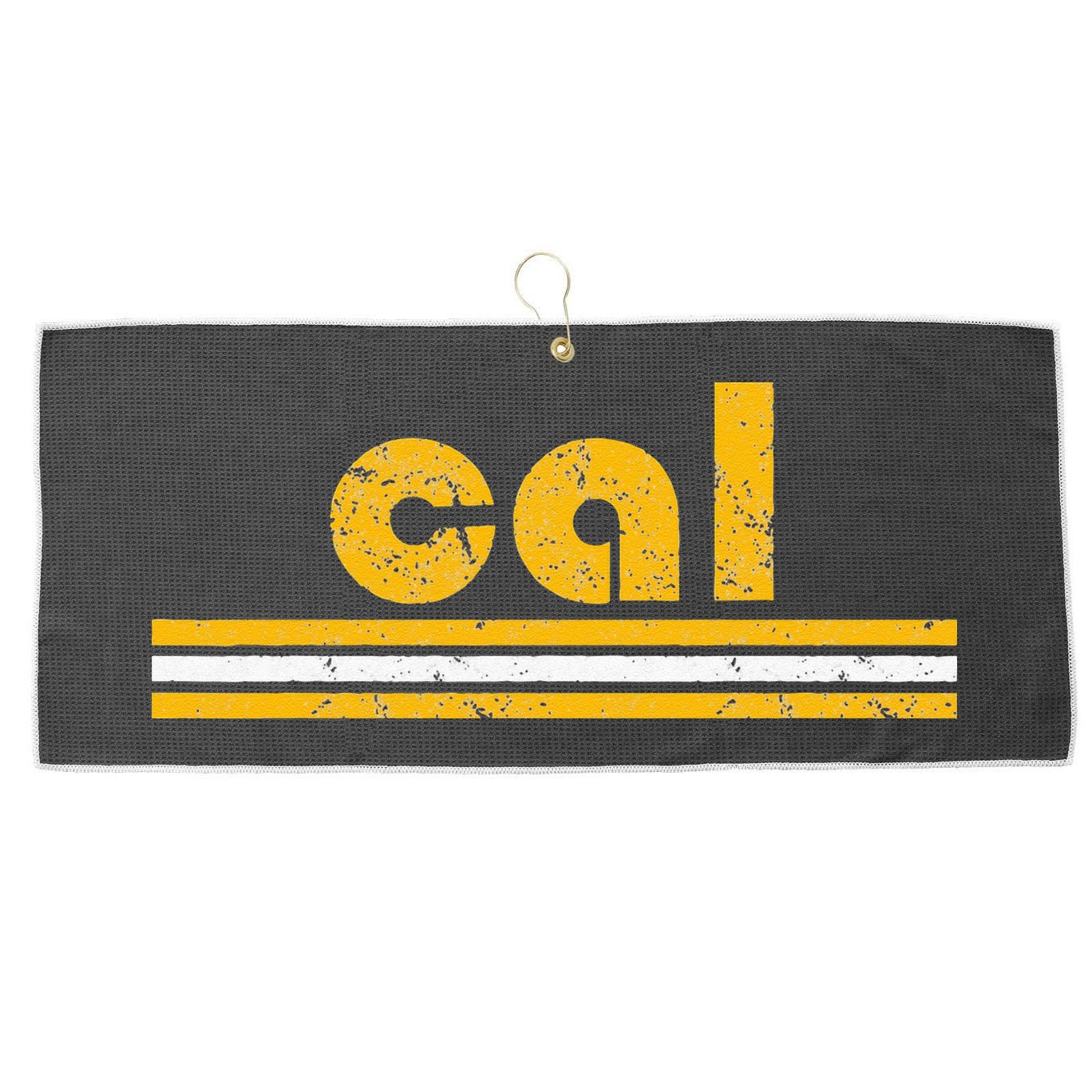 Cal Retro Three Stripe Vintage California Throwback Large Microfiber Waffle Golf Towel