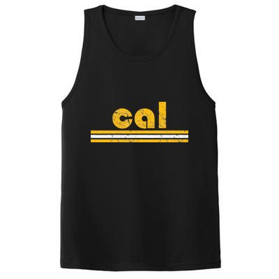 Cal Retro Three Stripe Vintage California Throwback PosiCharge Competitor Tank