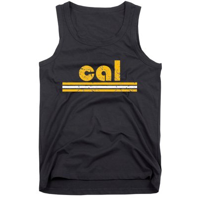 Cal Retro Three Stripe Vintage California Throwback Tank Top