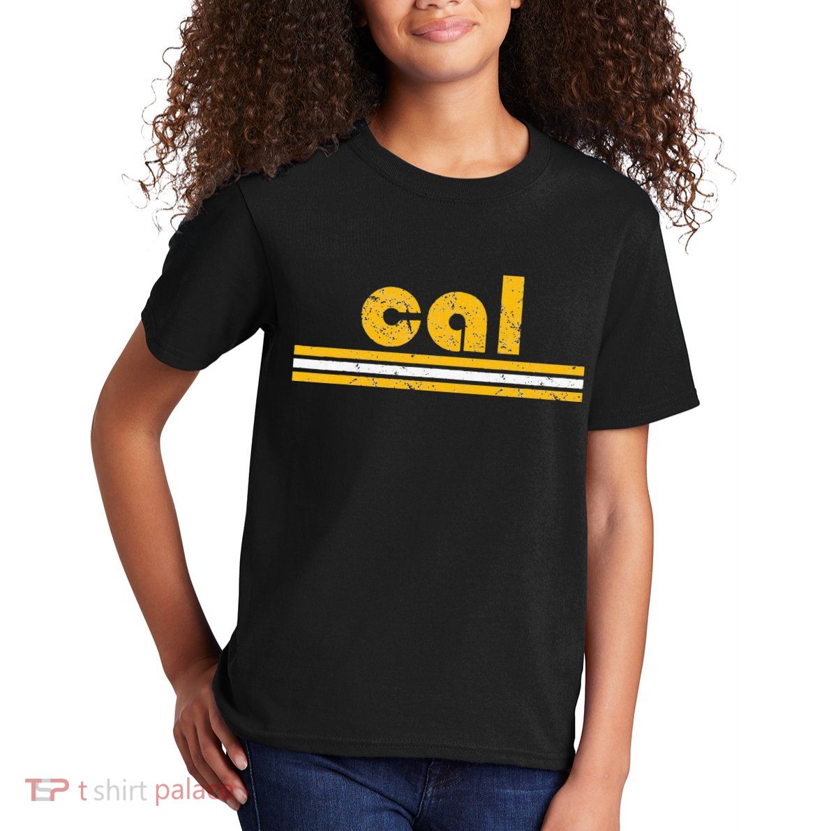 Cal Retro Three Stripe Vintage California Throwback Kids T-Shirt