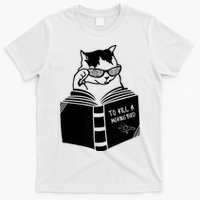 Cat Reading To Kill A Mockingbird Funny T-Shirt