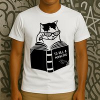 Cat Reading To Kill A Mockingbird Funny T-Shirt