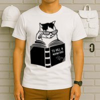 Cat Reading To Kill A Mockingbird Funny T-Shirt