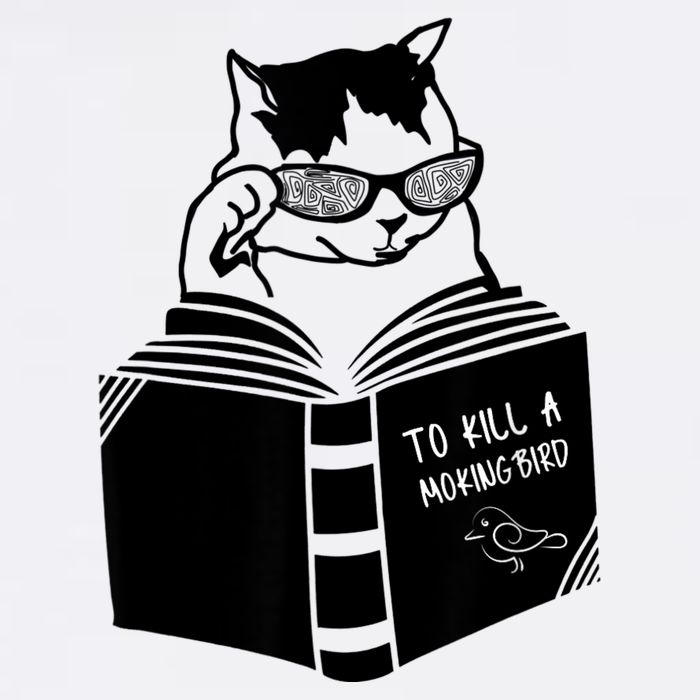 Cat Reading To Kill A Mockingbird Funny T-Shirt