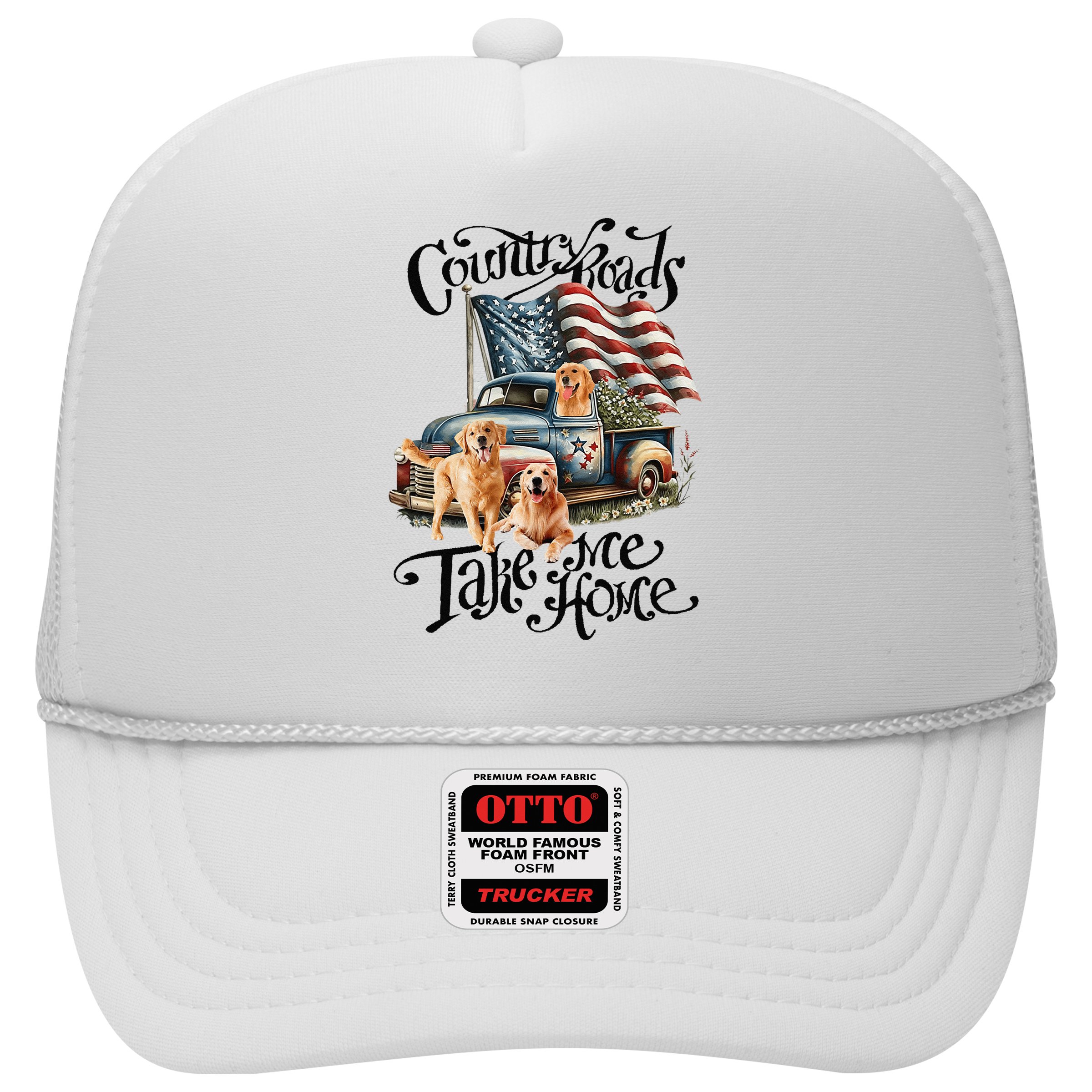 Country Roads Take Golden Retriever Home Hat
