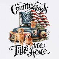 Country Roads Take Golden Retriever Home Visor