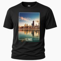 Chicago Reflections: The Heart Of Illinois Cooling Performance Crew T-Shirt