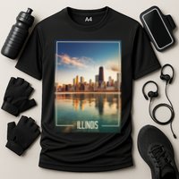 Chicago Reflections: The Heart Of Illinois Cooling Performance Crew T-Shirt