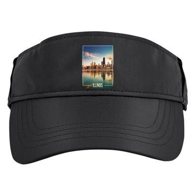 Chicago Reflections: The Heart Of Illinois Adult Drive Performance Visor