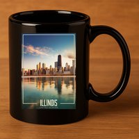 Chicago Reflections: The Heart Of Illinois 11oz C Handle Ceramic Mug