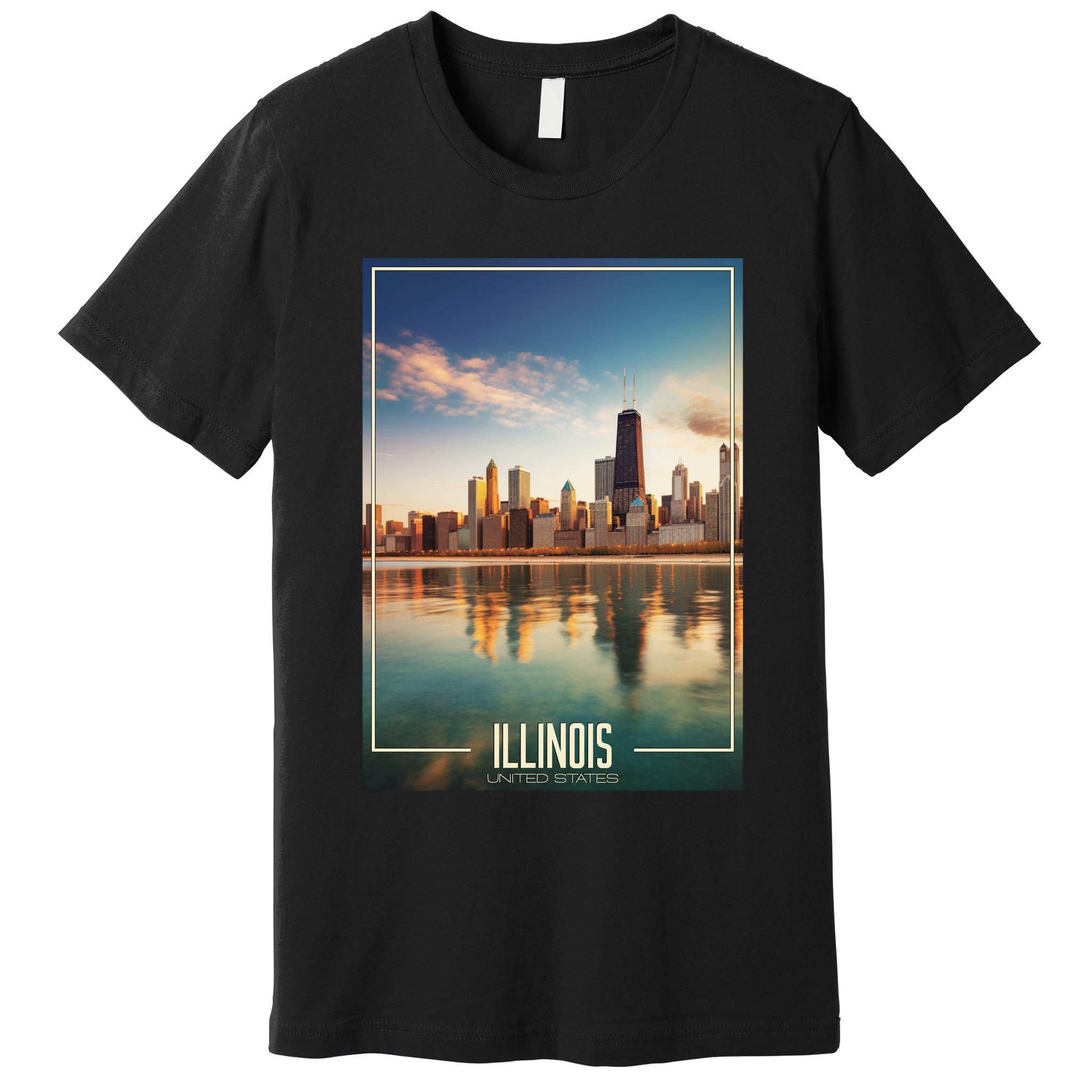 Chicago Reflections: The Heart Of Illinois Premium T-Shirt