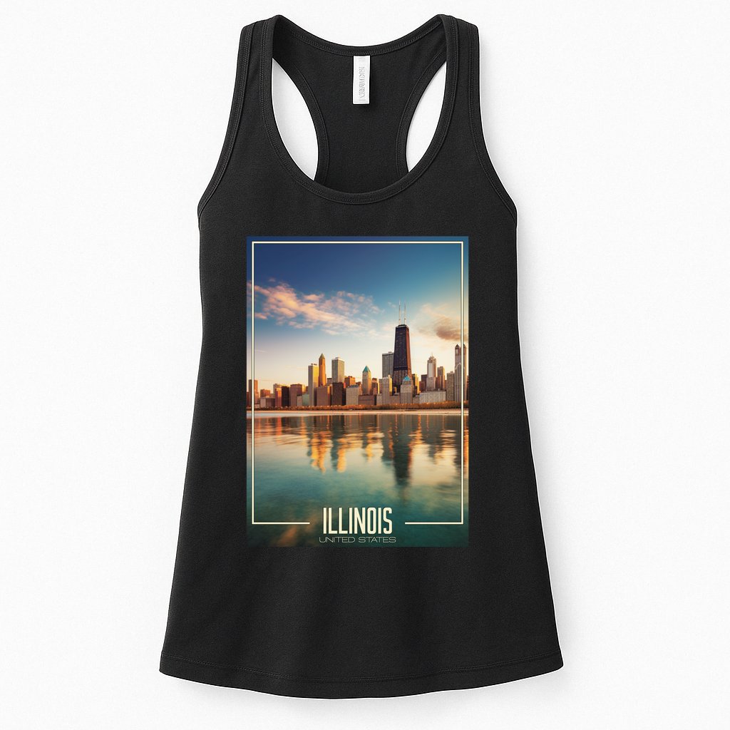 Chicago Reflections: The Heart Of Illinois Womens Tank Top