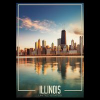Chicago Reflections: The Heart Of Illinois Tie-Dye T-Shirt