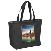 Chicago Reflections: The Heart Of Illinois Zip Tote Bag