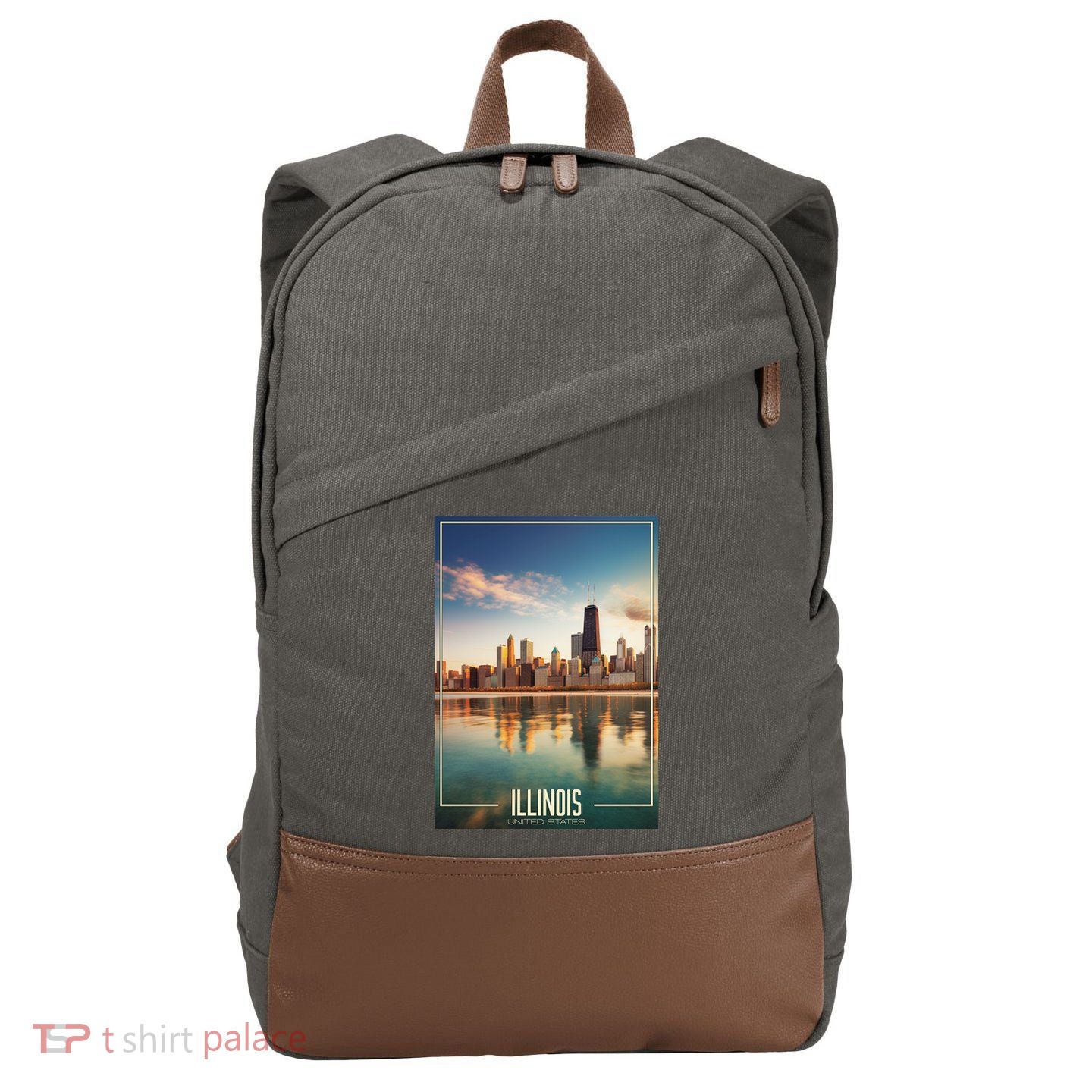 Chicago Reflections: The Heart Of Illinois Cotton Canvas Backpack