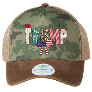 Christmas Retro Trump 2024 Legacy Tie Dye Trucker Hat