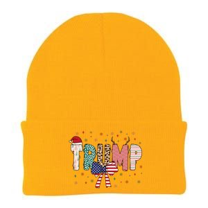 Christmas Retro Trump 2024 Knit Cap Winter Beanie