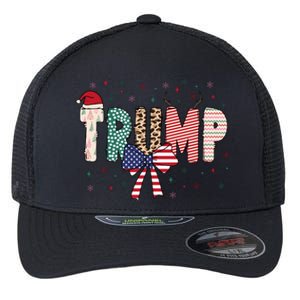 Christmas Retro Trump 2024 Flexfit Unipanel Trucker Cap