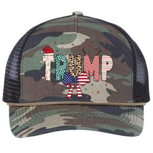 Christmas Retro Trump 2024 Retro Rope Trucker Hat Cap