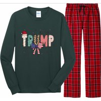 Christmas Retro Trump 2024 Long Sleeve Pajama Set