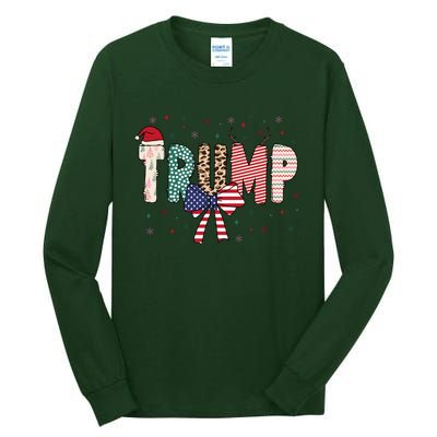 Christmas Retro Trump 2024 Tall Long Sleeve T-Shirt