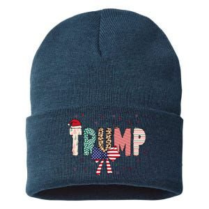 Christmas Retro Trump 2024 Sustainable Knit Beanie