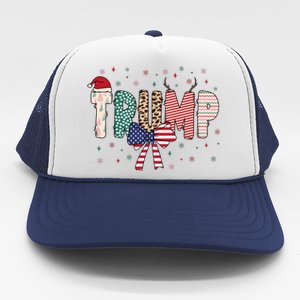 Christmas Retro Trump 2024 Trucker Hat