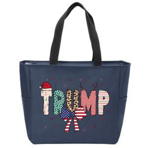 Christmas Retro Trump 2024 Zip Tote Bag