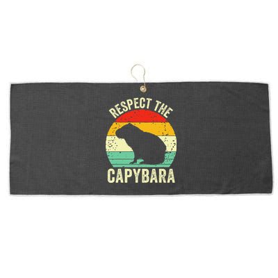 Capybaras Respect The Capybara Cavy Rodent Lover Large Microfiber Waffle Golf Towel