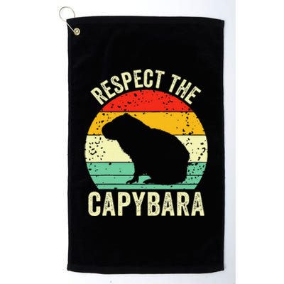 Capybaras Respect The Capybara Cavy Rodent Lover Platinum Collection Golf Towel